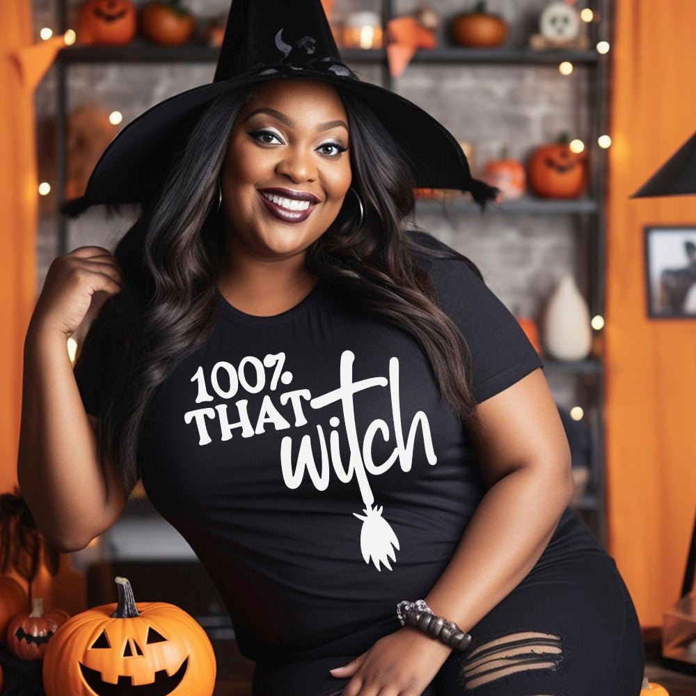 100% That Witch Premium Halloween T-Shirt