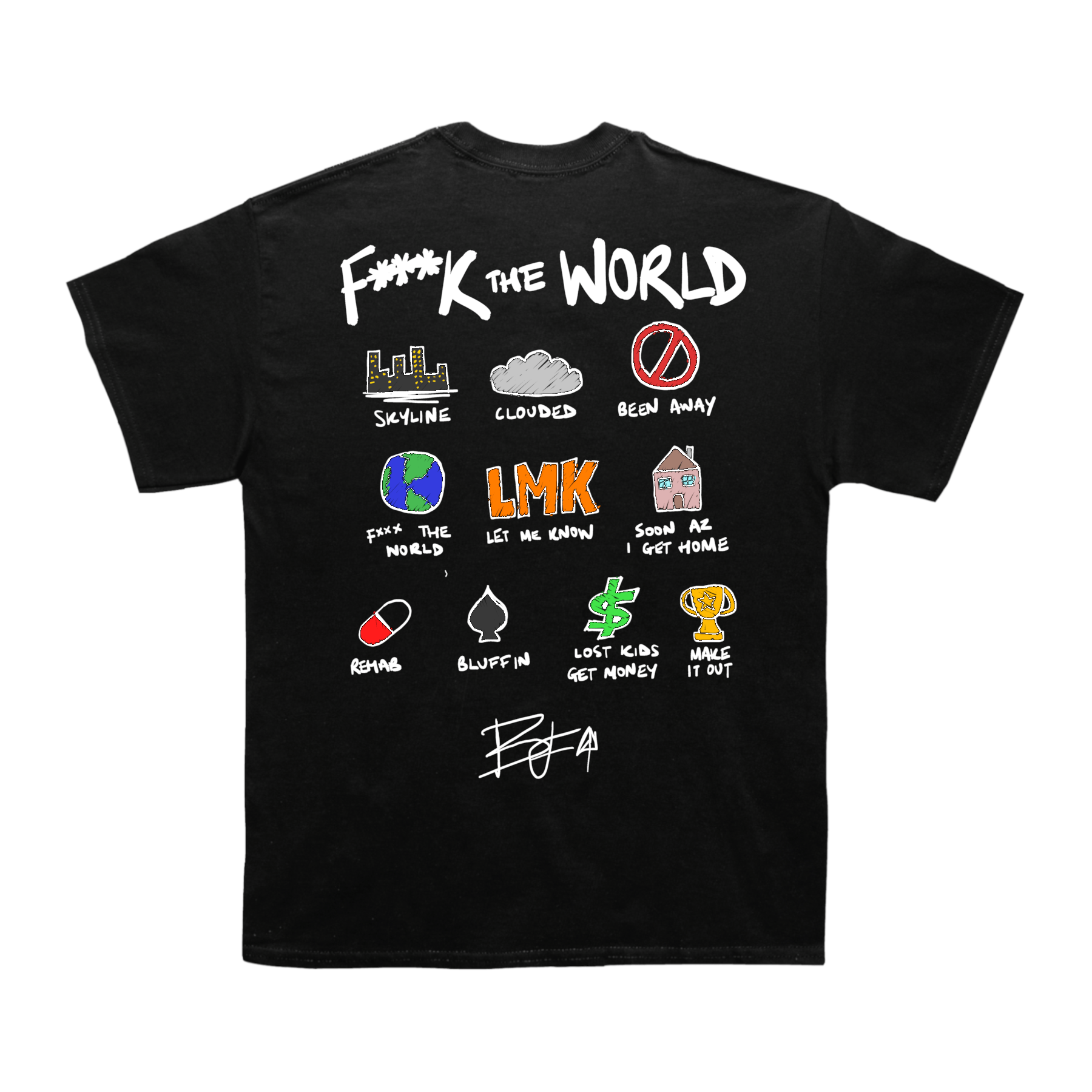 Brent Faiyaz FTW Notebook T-shirt (With Backprint)