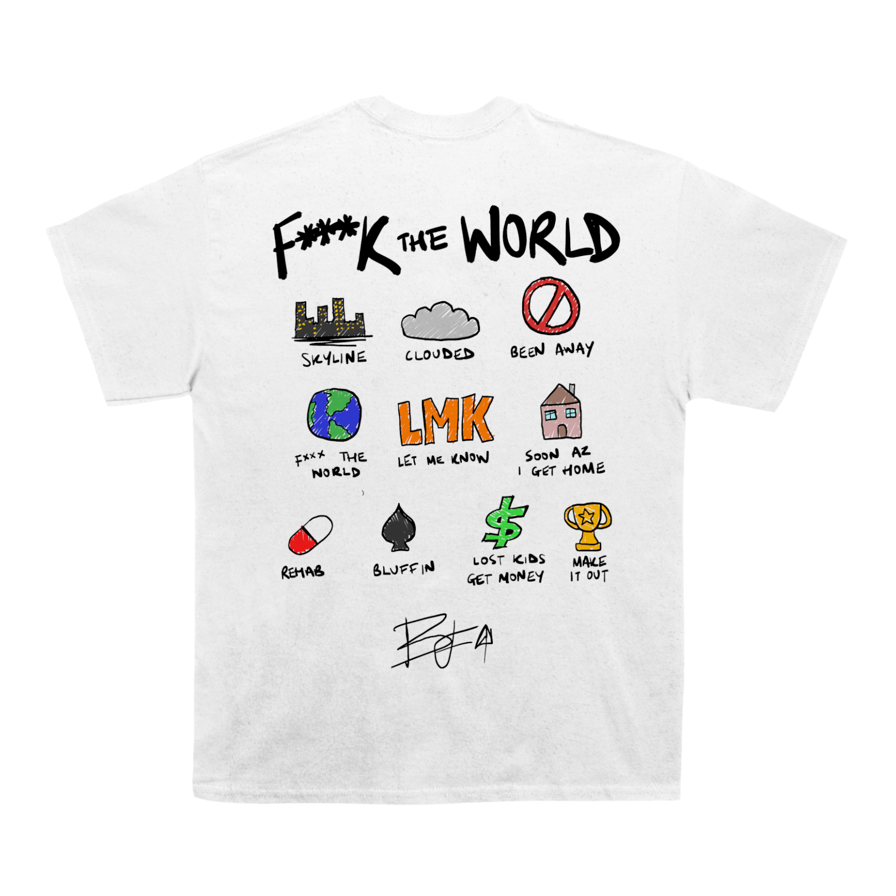 Brent Faiyaz FTW Notebook T-shirt (With Backprint)