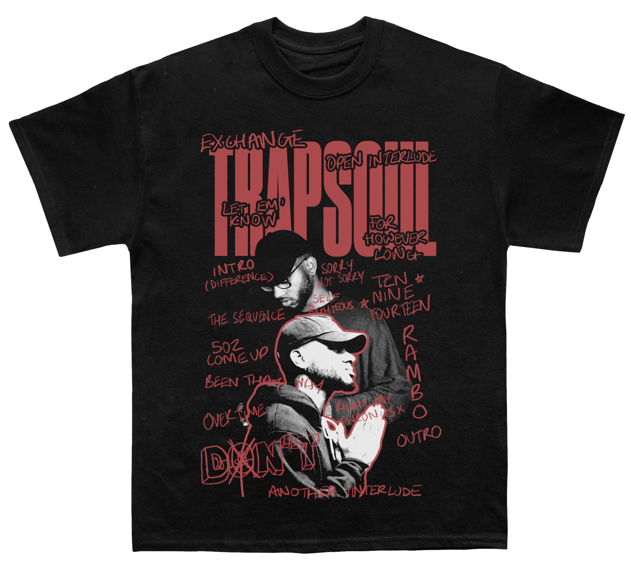 Bryson Tiller Trapsoul Sketchbook T-shirt