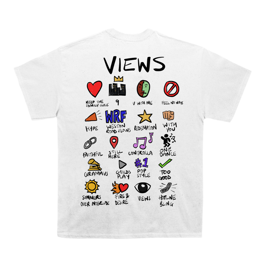 Drake Views Notebook T-shirt (With Backprint)
