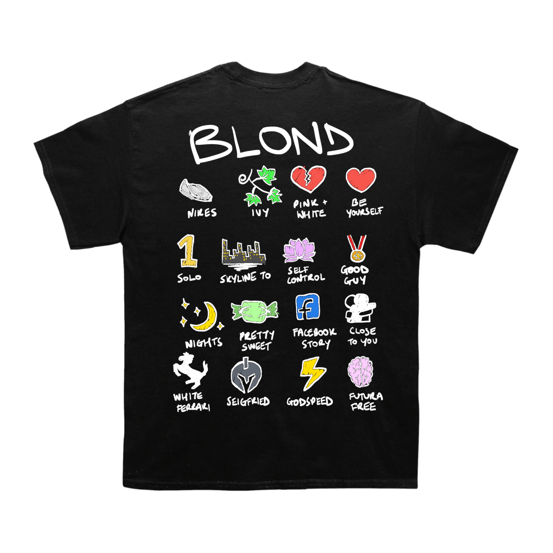 Frank Ocean Blond Notebook T-shirt (With Backprint)