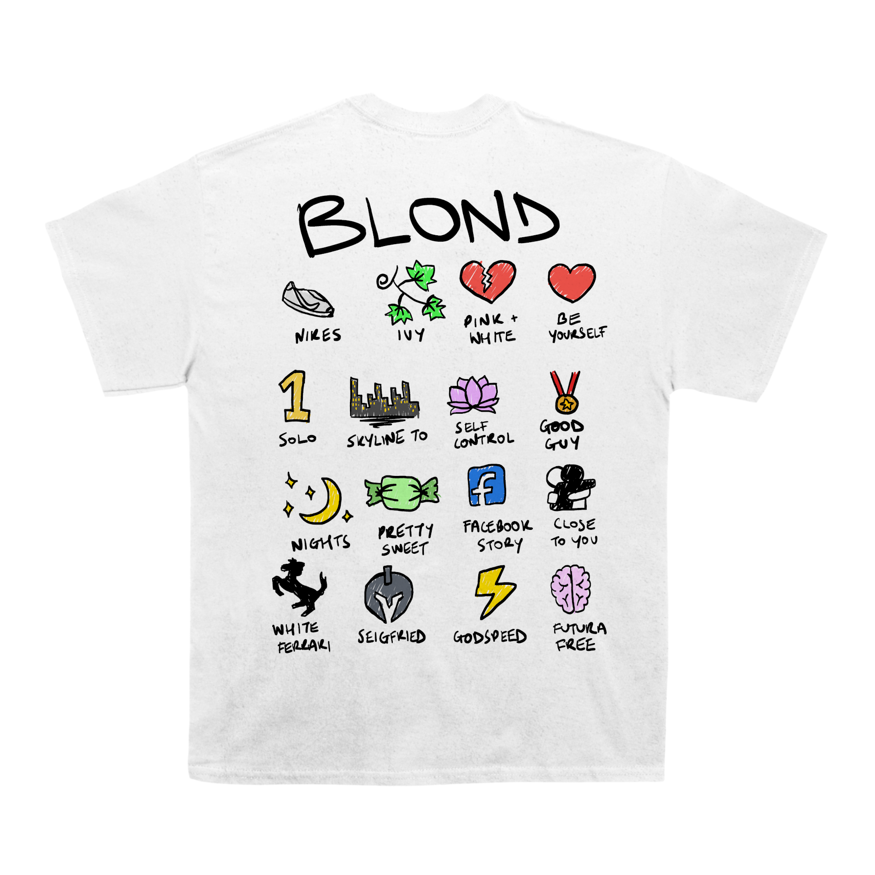 Frank Ocean Blond Notebook T-shirt (With Backprint)