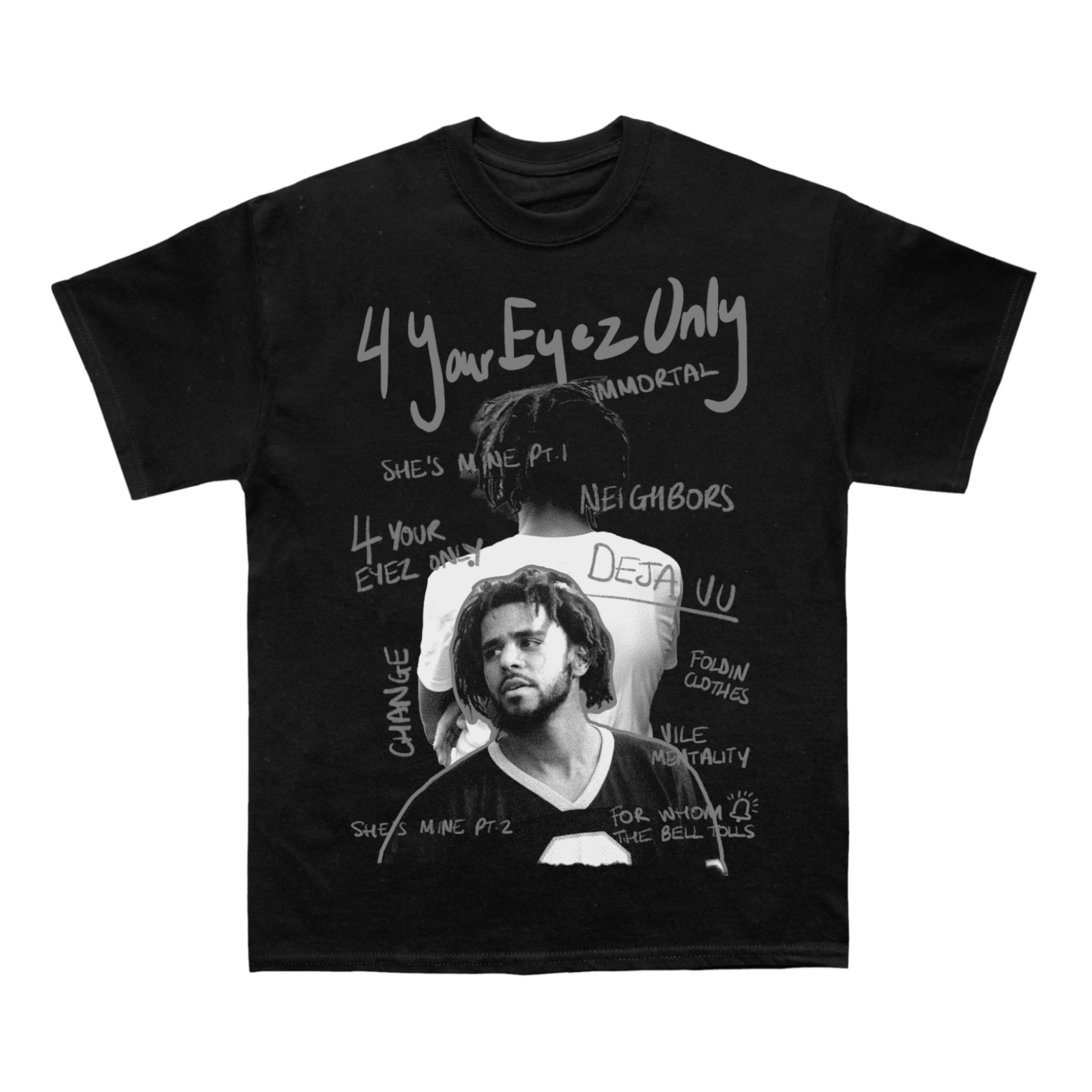 J Cole 4 Your Eyez Only Sketchbook T-shirt