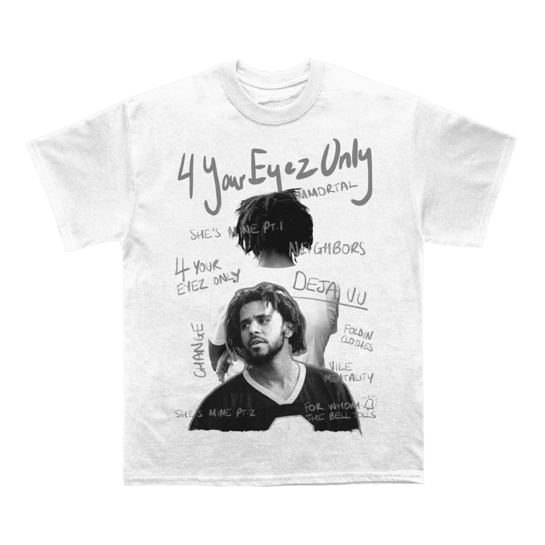 J Cole 4 Your Eyez Only Sketchbook T-shirt
