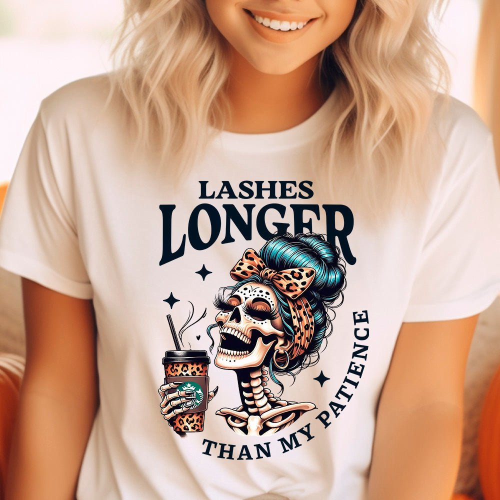 Lashes Longer Than My Patience Premium Halloween T-Shirt