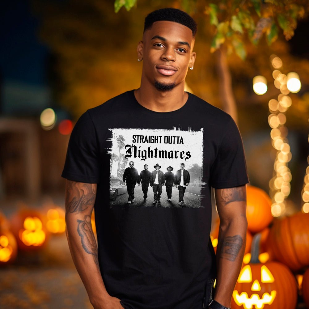 Straight Outta Nightmares Premium Halloween T-Shirt