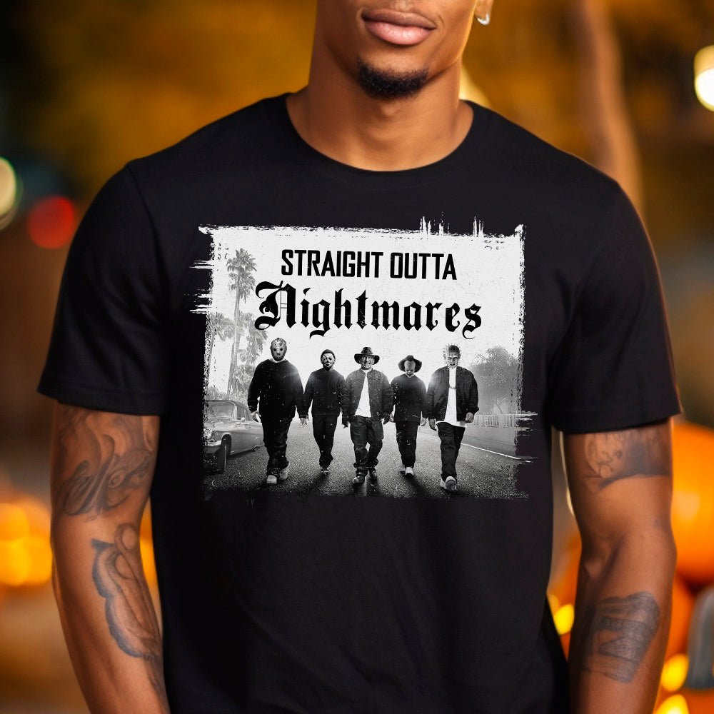Straight Outta Nightmares Premium Halloween T-Shirt
