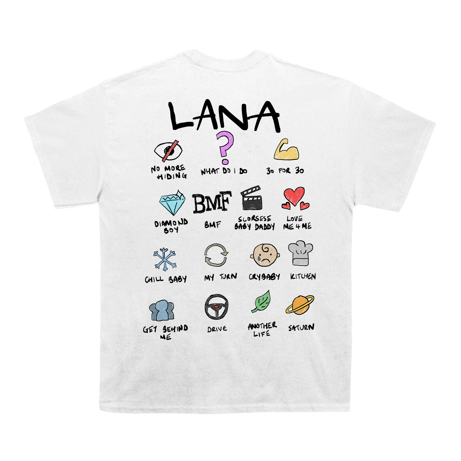 Sza Lana Notebook T-shirt (With Backprint)